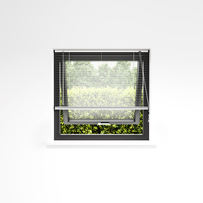 Persienne aluminium hvit 120 x 130 cm